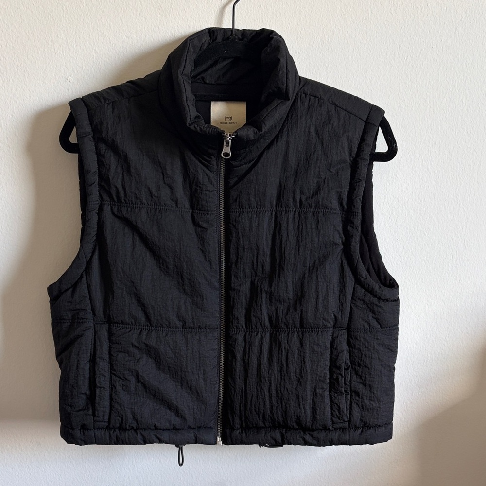 Cropped Quilted Vest
